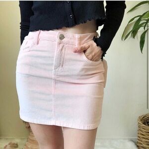 NWT Current/Elliott  Crystal Pink 5-Pocket Corduroy Mini Skirt Size 31
